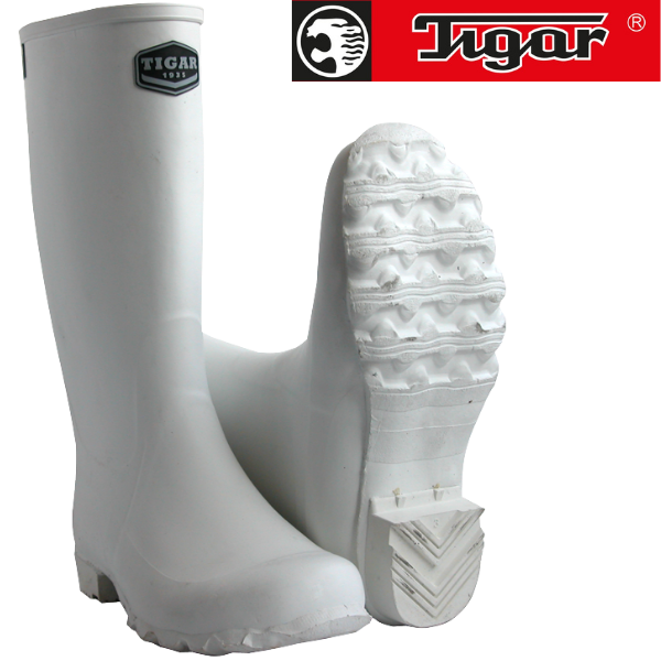 Бела висока работничка чизма Тигар