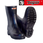 Црна ниска работничка чизма со постава филц Тигар