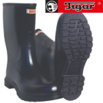 Црна работничка чизма Тигар со пресован ѓон