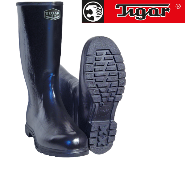 Црна висока работнича чизма Тигар
