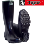 Високи работни чизми стандард со зелена трака Тигар